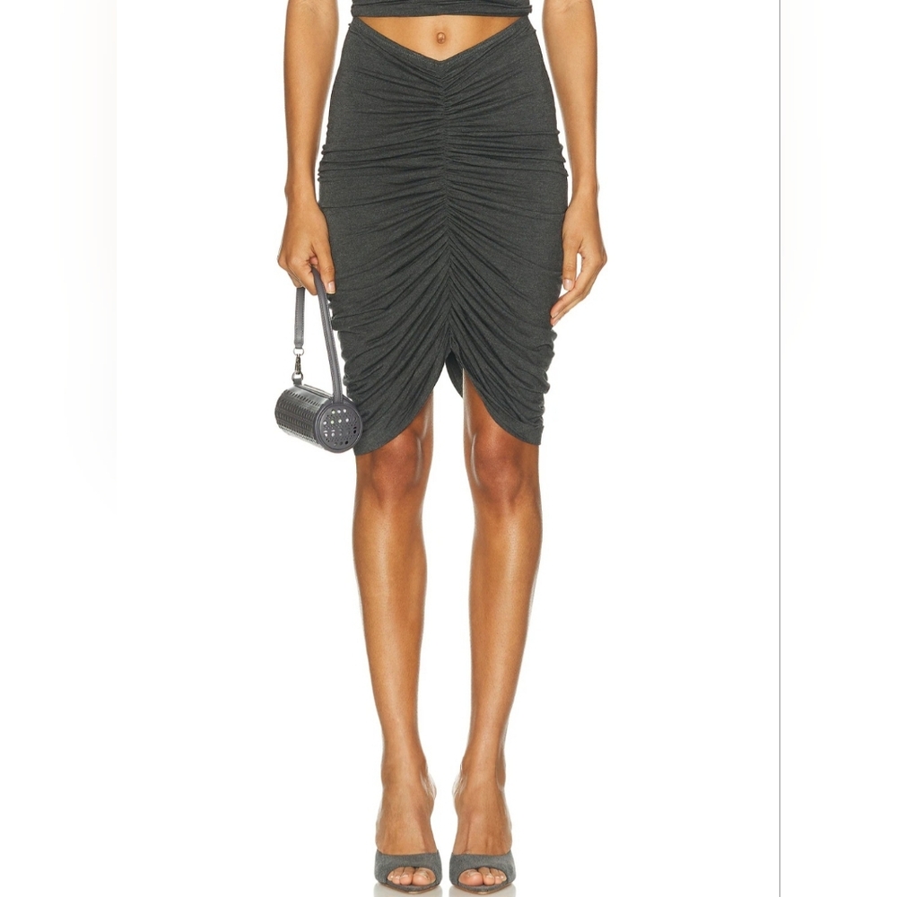 Norma Kamali Shirred Mini Skirt